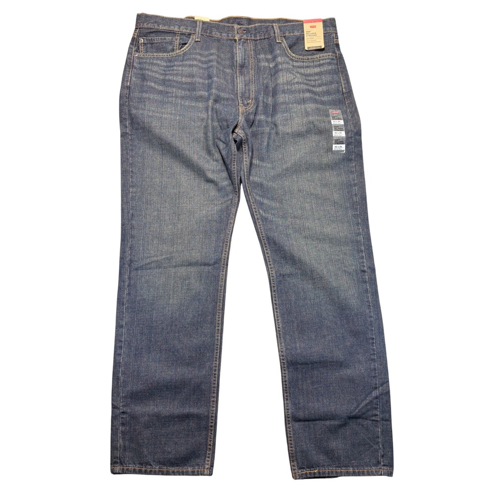 Levis 559 Relaxed Straight Jeans Mens 42x34 Dark Wash Denim 100% Cotton NWT